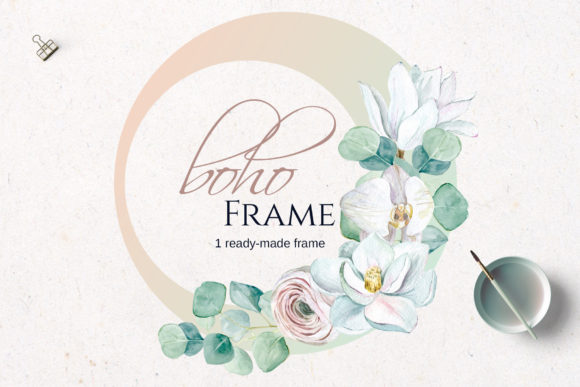 Download Watercolor Boho Frame - Boho Collection