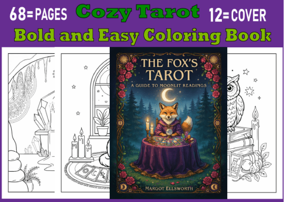 Download Cozy Tarot Bold and Easy Coloring Book - Premium Resources