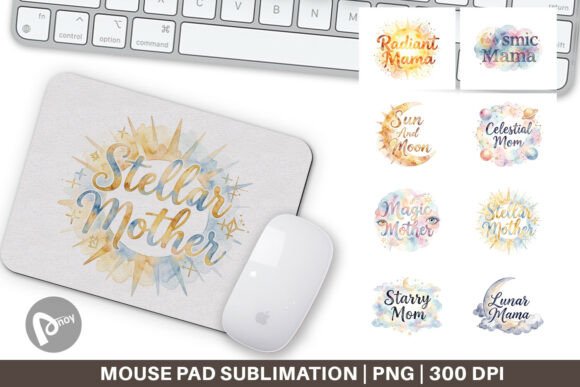 Download Celestial Boho Mother Mouse Pad Design - Boho Collection