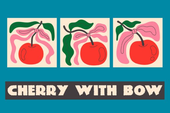 Download Cherry Bow Mid-century Modern Art - Modern Collection