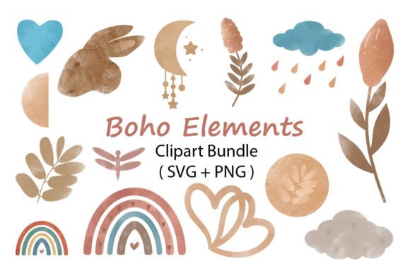 Download Boho Elements Clipart Bundle - Boho Collection