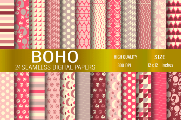 Download Boho Digital Papers - Boho Collection