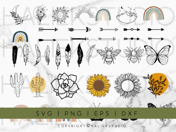 Download Boho Elements SVG Bundle - Boho Collection