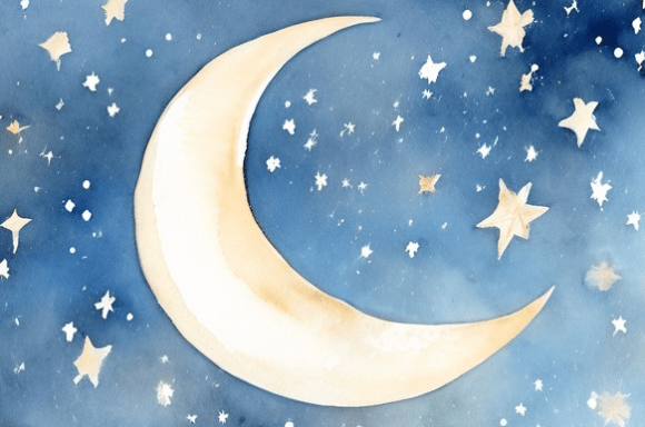 Download Boho Celestial Moon and Stars Watercolor - Boho Collection