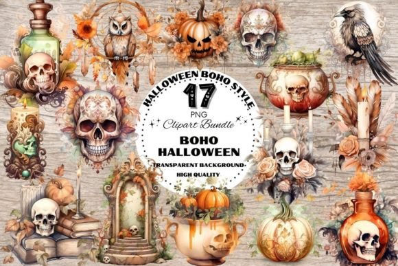 Download Boho Style Halloween Elements - Boho Collection
