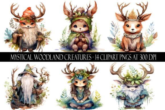 Download Mystical Woodland Creatures Clipart - Woodland creatures Collection