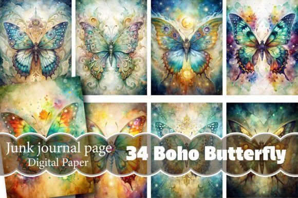 Download Boho Butterfly Junk Journal Kit - Boho Collection