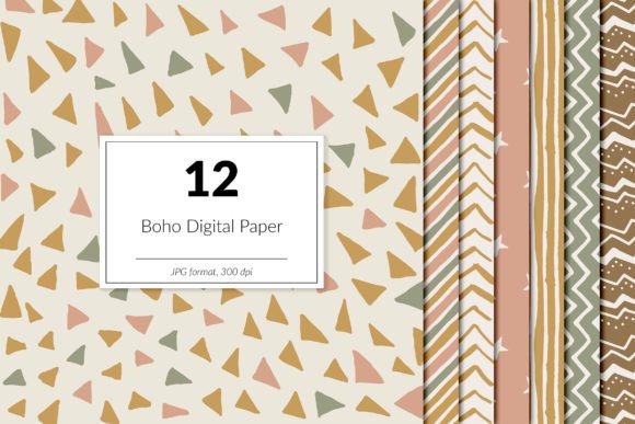 Download Hand Drawn Boho Digital Paper - Boho Collection