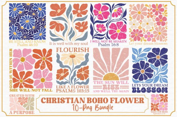 Download Christian Boho Flower Png Bundle - Boho Collection