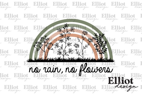 Download No Rain No Flowers Boho Rainbow PNG - Boho Collection