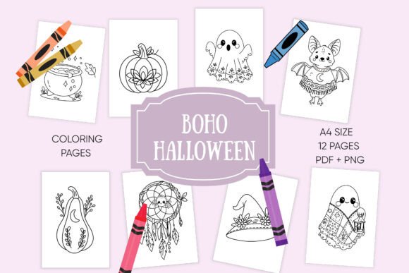 Download Boho Halloween Coloring Pages Cute - Boho Collection