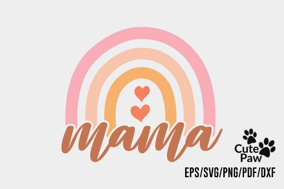 Download Mama Boho Rainbow PNG SVG Design - Boho Collection