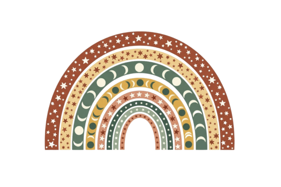 Download Boho Celestial Rainbow Star Moon Arch - Boho Collection