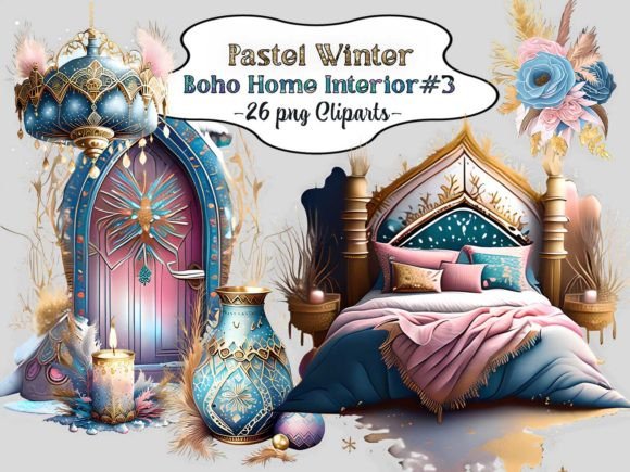Download Pastel Winter Boho Home Interior #3 - Boho home Collection