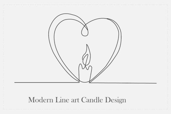 Download Modern Line Art Candle Design - Modern Collection