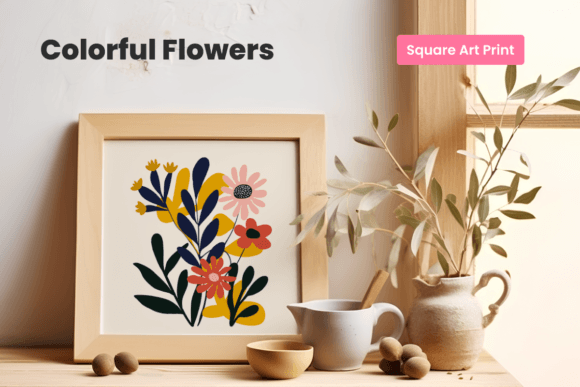 Download Colorful Flowers Art | Modern Art Print - Modern Collection