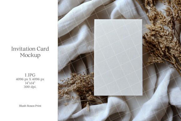Download Boho 5x7 Invitation Card Mockup Wedding - Boho Collection