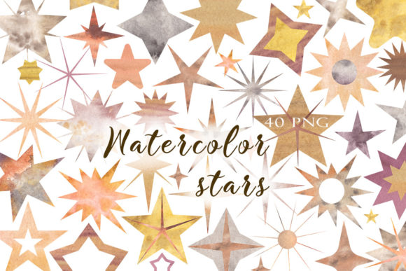 Download Boho Watercolor Stars - Boho Collection